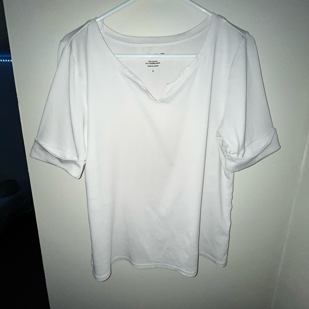 Vintage white v neck